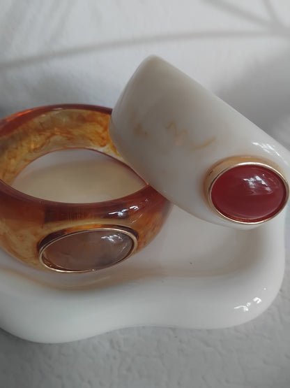 Jonc résine Camélia