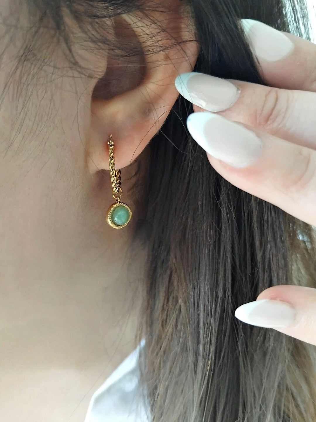 Boucles d'oreilles Opaline