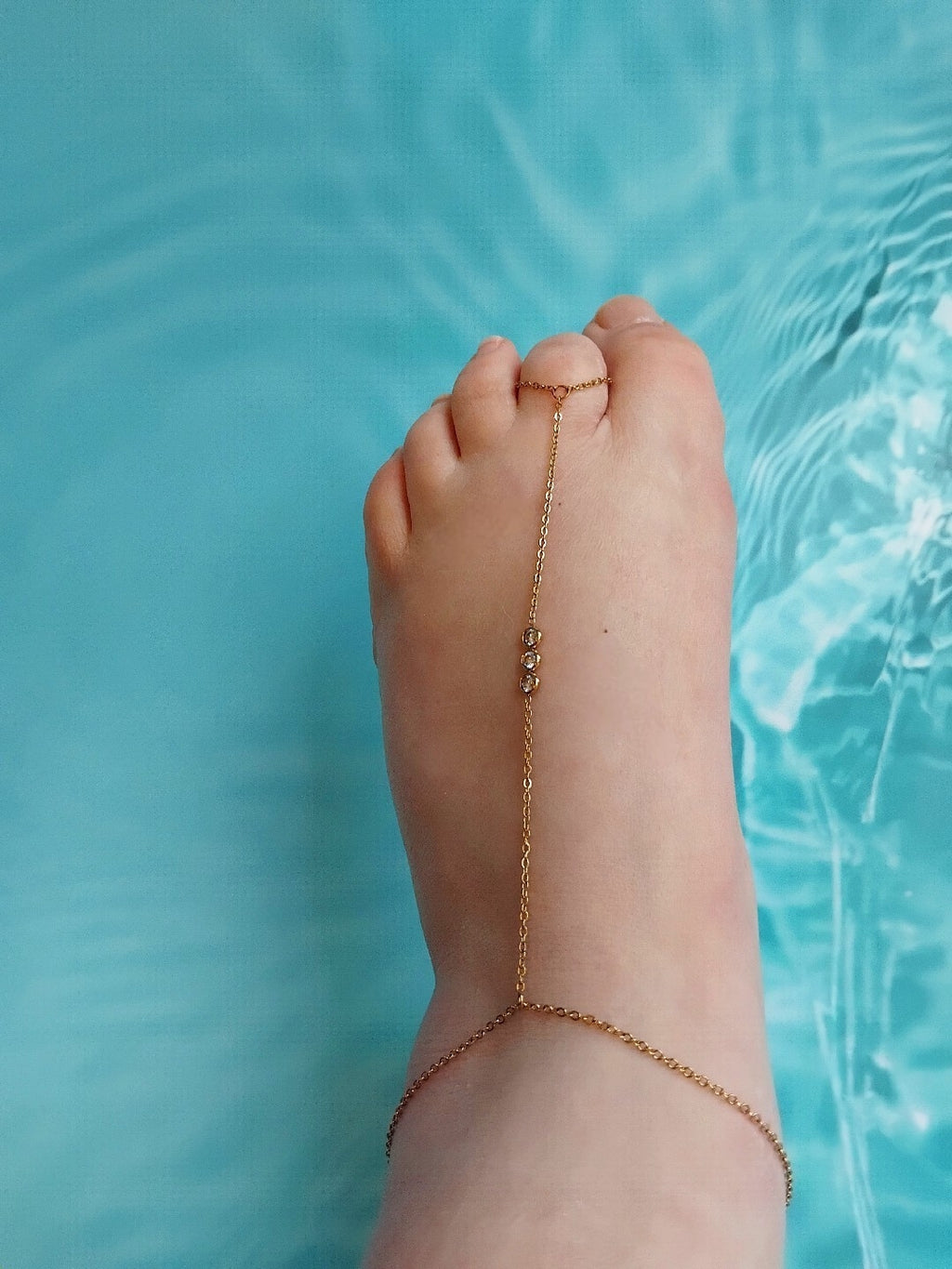 Bijou de pied Opaline