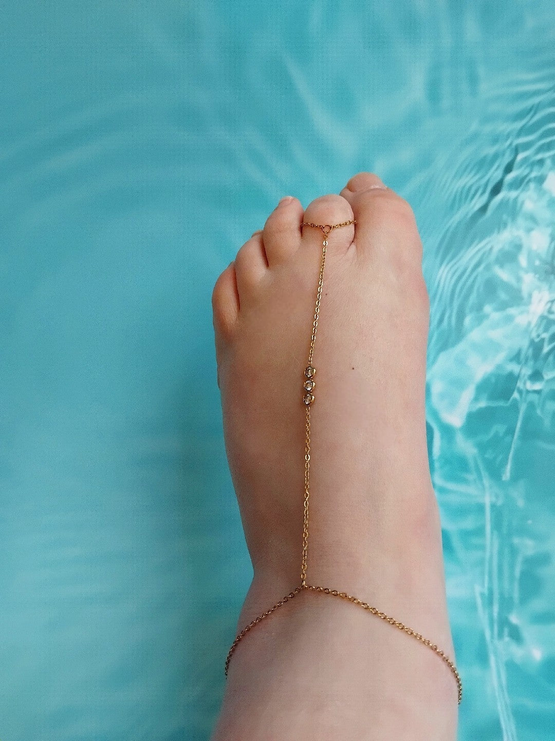 Bijou de pied Opaline