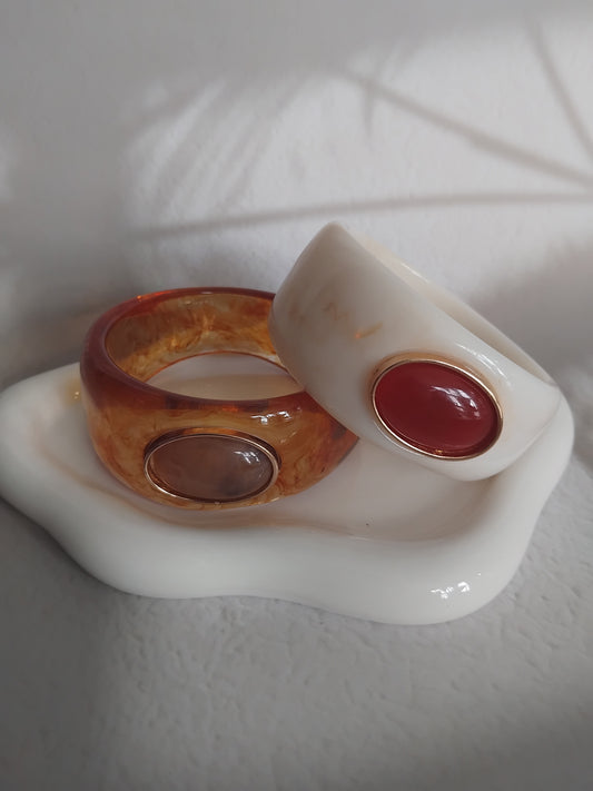 Jonc résine Camélia