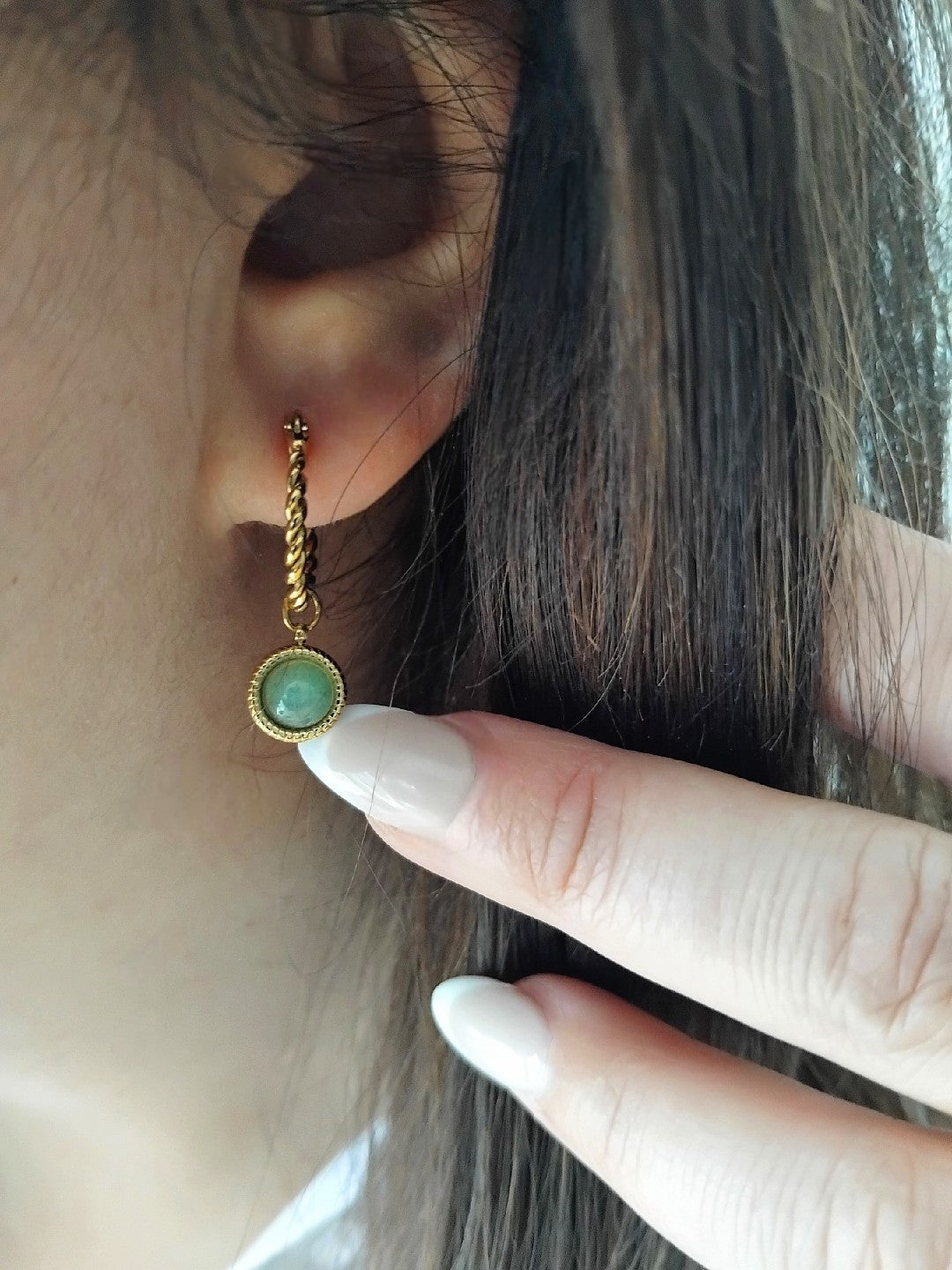 Boucles d'oreilles Opaline